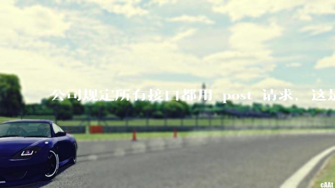 公司规定所有接口都用 post 请求，这是为什么？