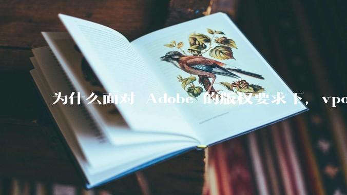 为什么面对 Adobe 的版权要求下，vposy 大神还能从容不迫？